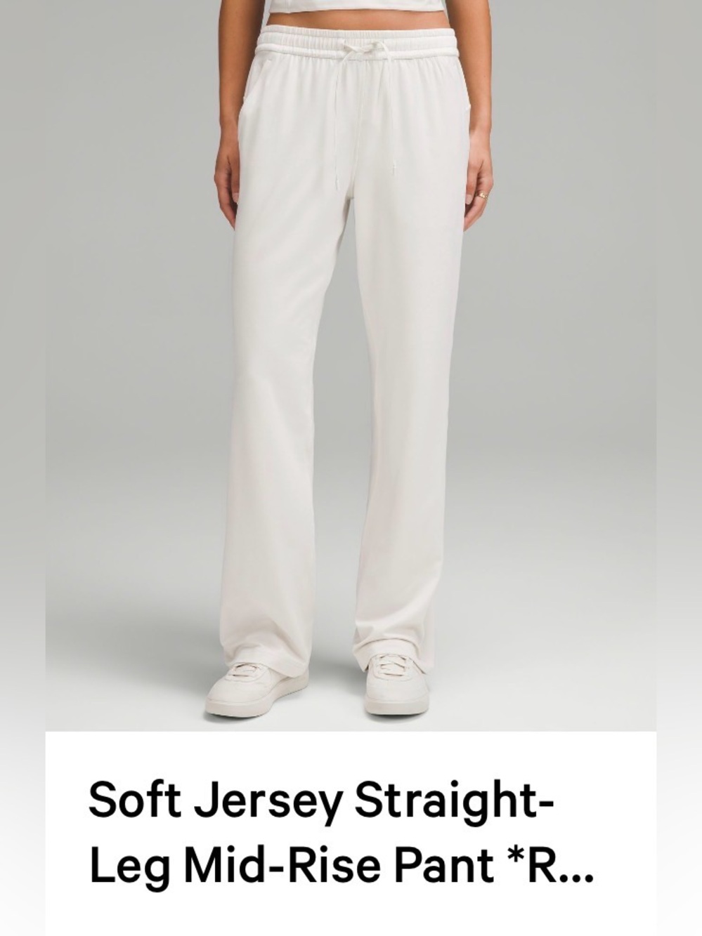lululemon athletica White Soft Jersey Straight-Leg Joggers